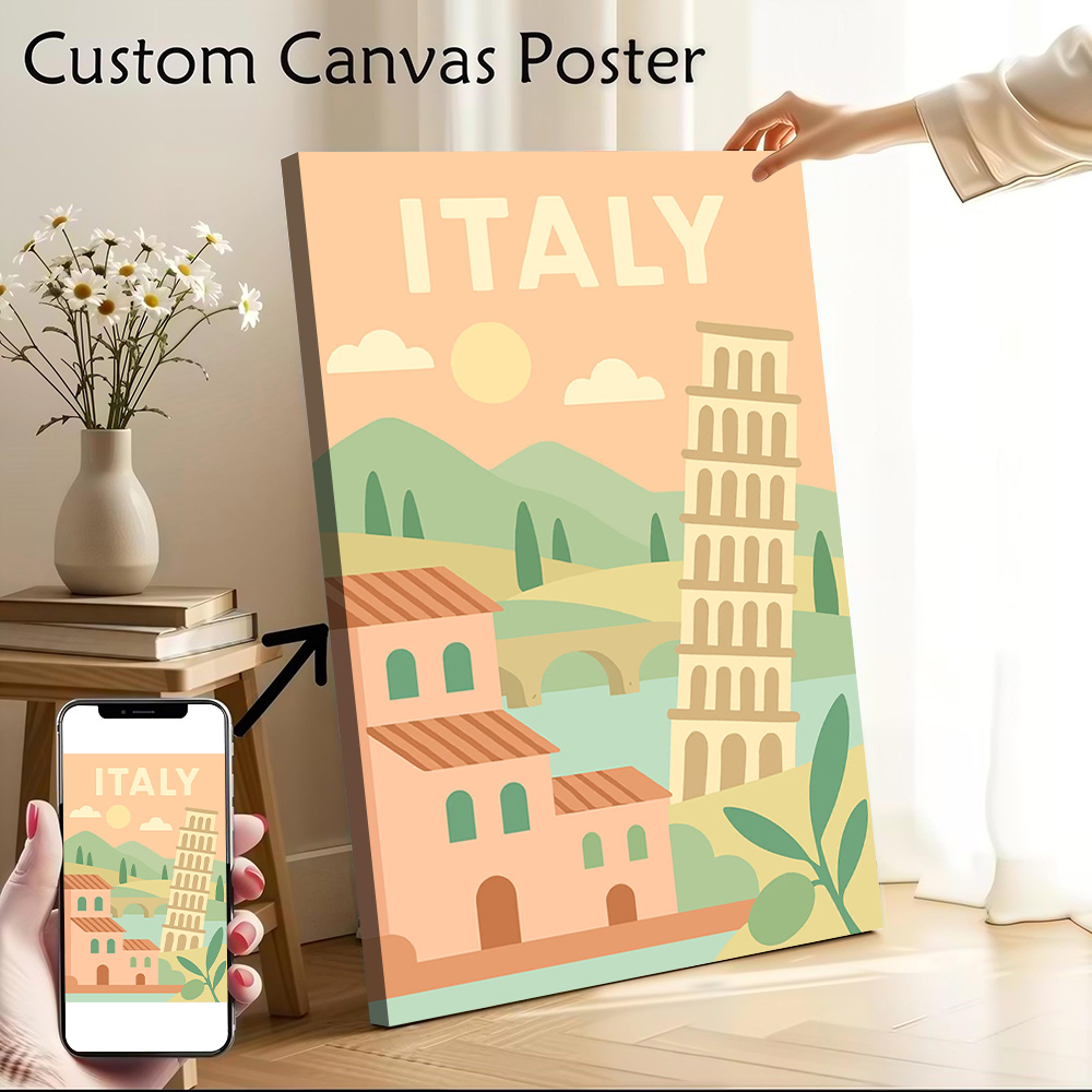 Travel Accessories Italy - Poster su Tela di Viaggi in