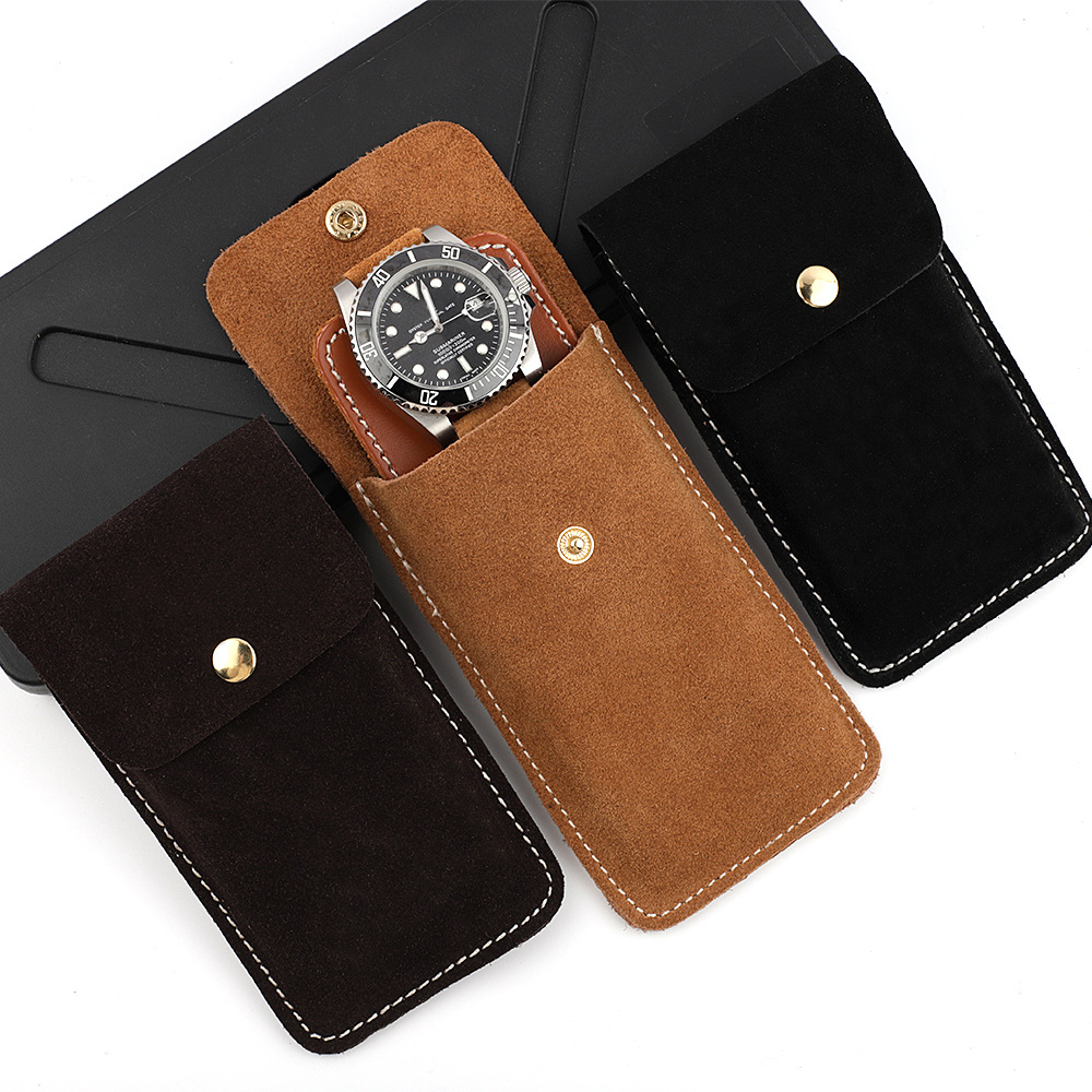 Travel.Accessories News - Custodia per orologi in pelle scamosciata