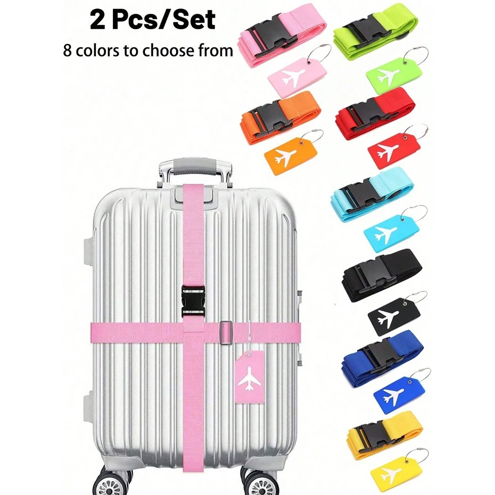 Travel Accessories Gear - Set di cinghie per bagagli con
