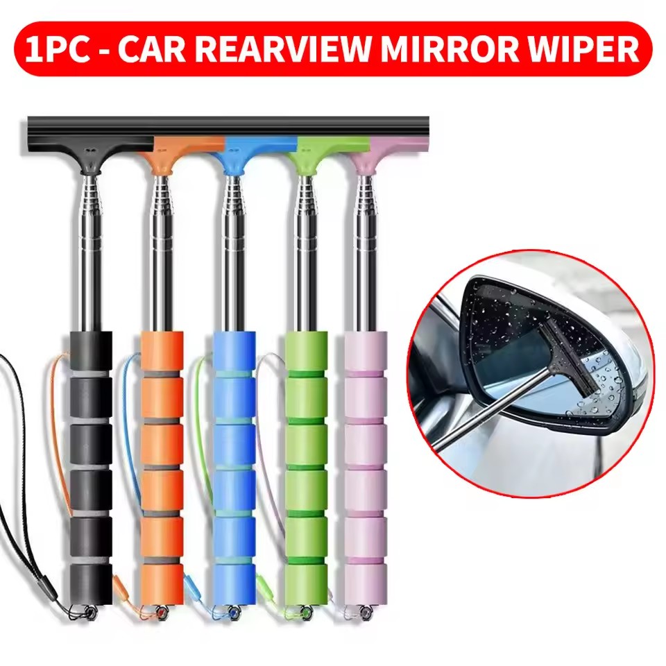 Travel Accessories Car - Tergicristallo retrattile portatile per specchietto retrovisore,