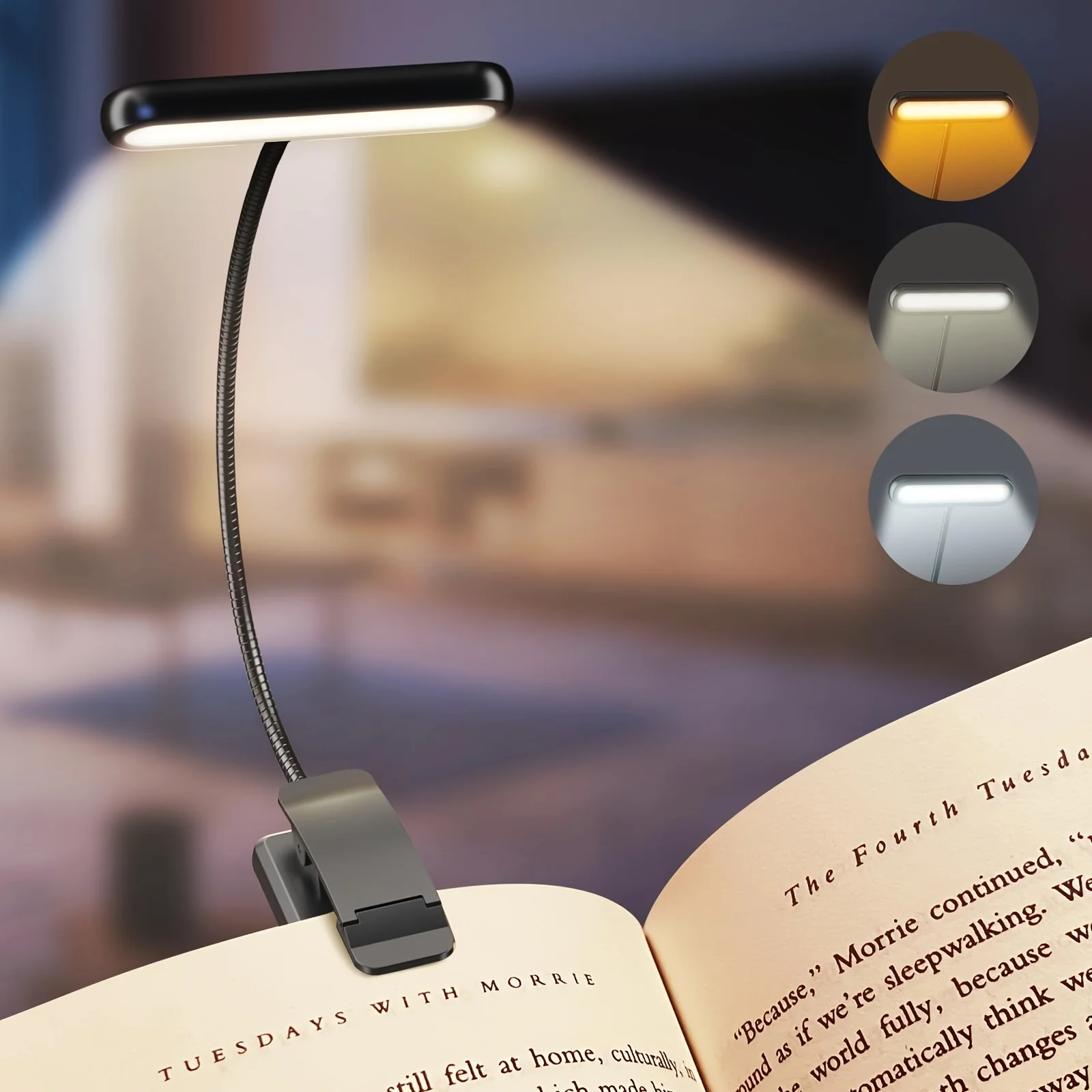 Book Light Flexible - Lampada da lettura notturna portatile flessibile