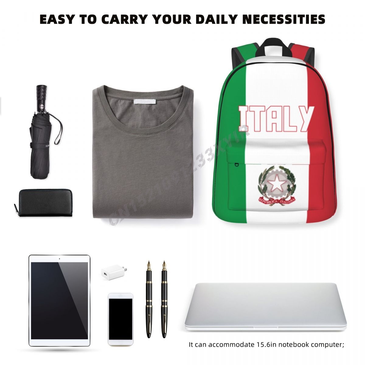 Zaino unisex Bandiera italiana - Travel Accessories Italy recensione e prezzo