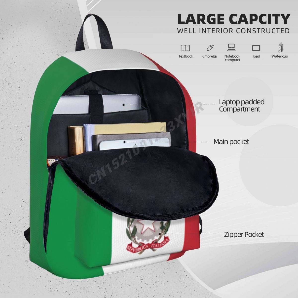 Zaino unisex Bandiera italiana - Travel Accessories Italy recensione e prezzo