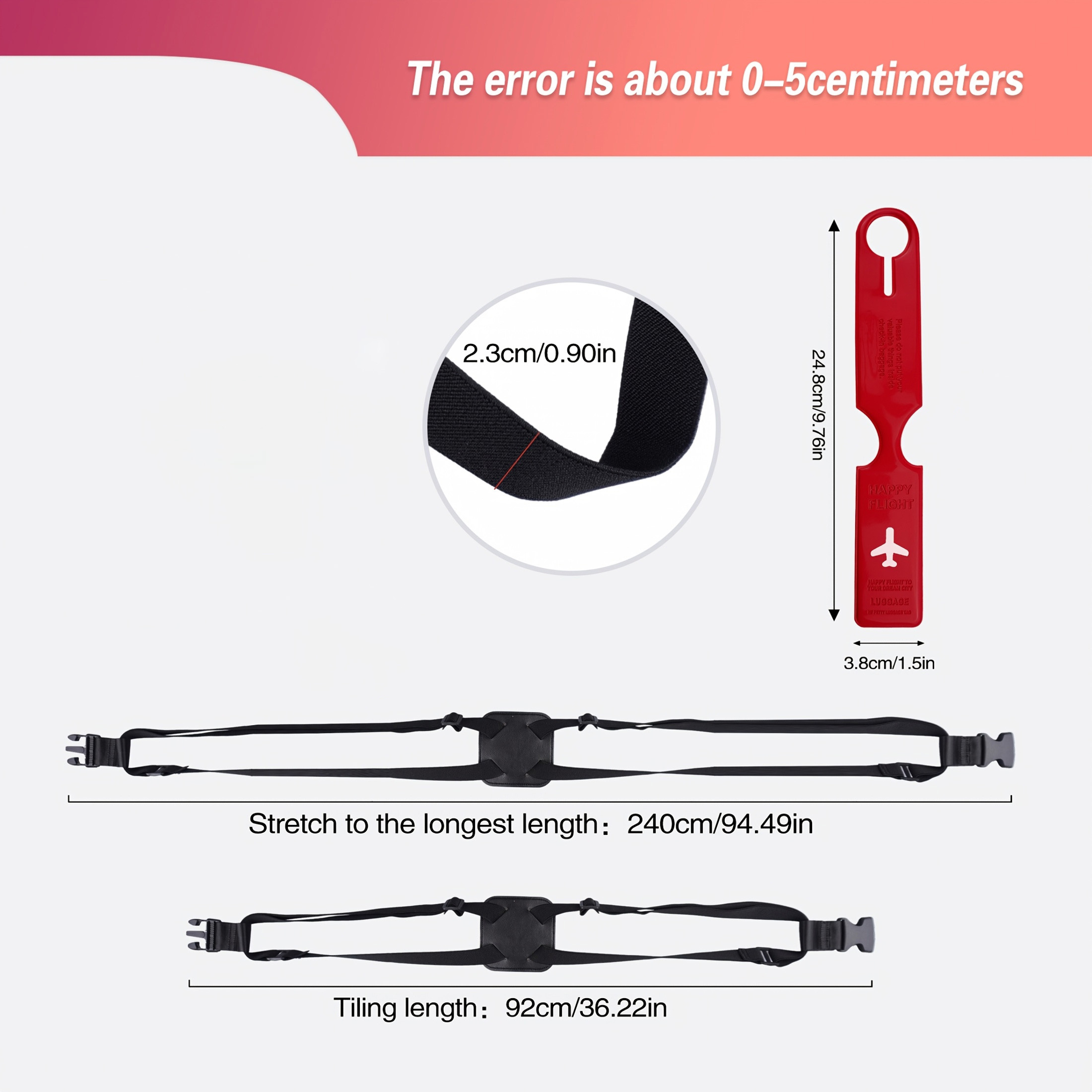 Set di 2 cinghie per bagagli + - Travel Accessories Gear recensione e prezzo