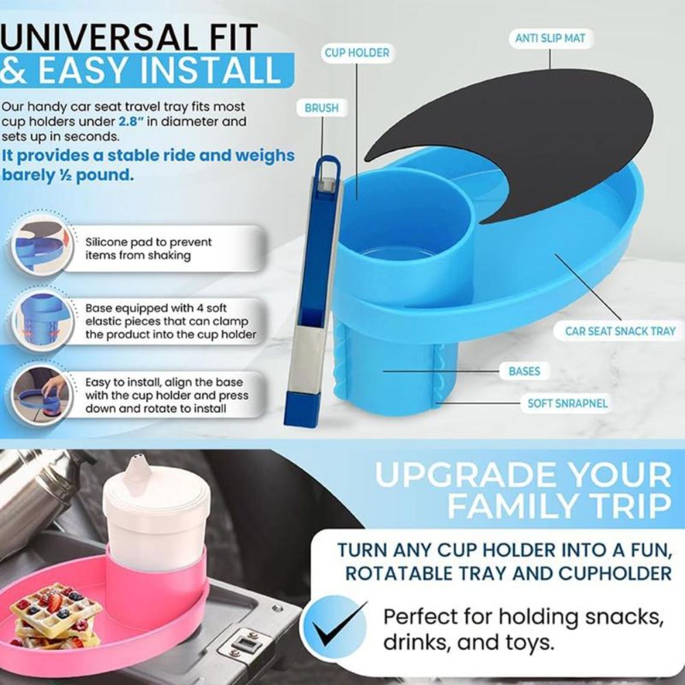 Vassoio Porta Snack 2 in 1 per - Travel Accessories For Road Trip recensione e prezzo