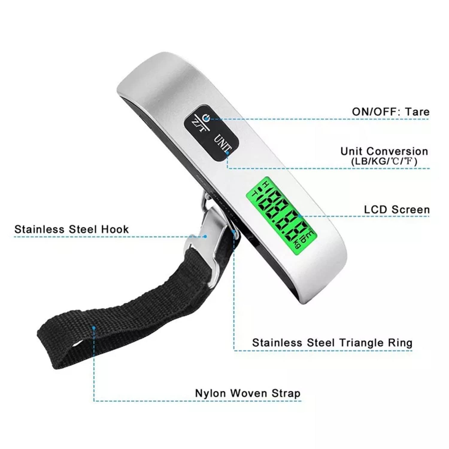 Bilancia per bagagli 110lb 50k - Luggage Scale Hanging recensione e prezzo